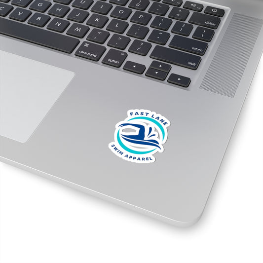 Swimming Logo Kiss-Cut Sticker - Fast Lane Design