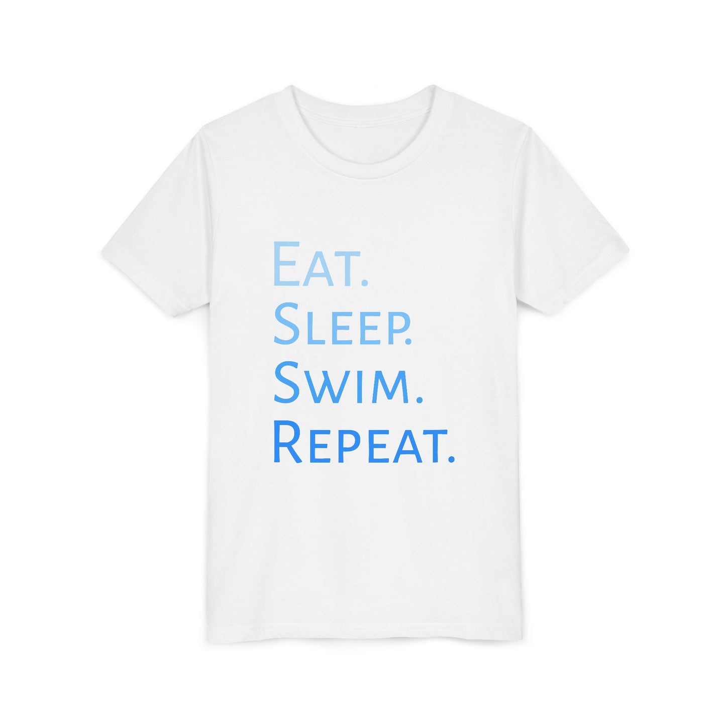 Youth Tee - Eat Swim Sleep Repeat Design