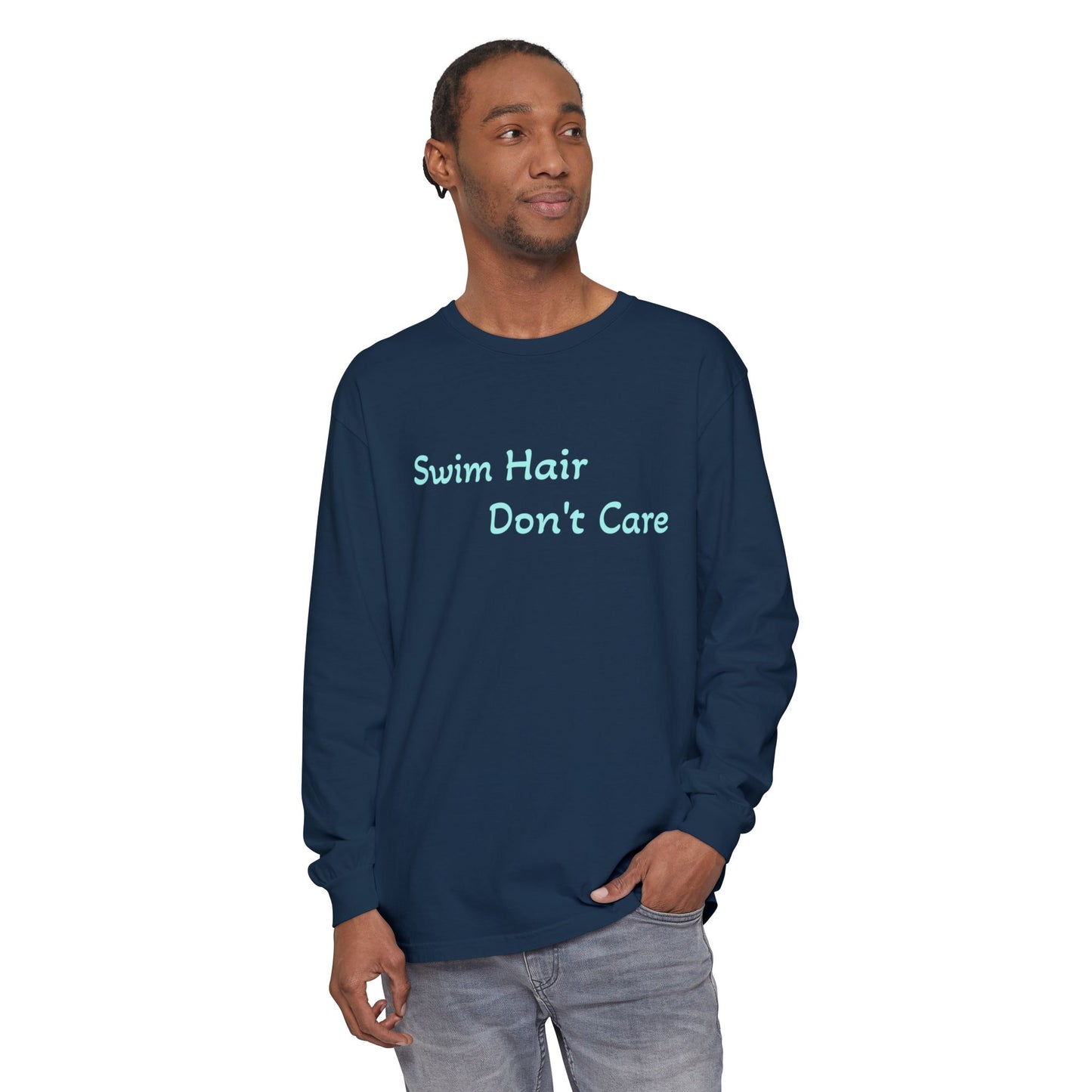Swim Hair Don't Care Long Sleeve T-Shirt